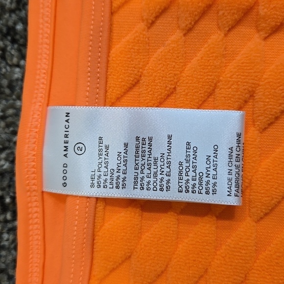 NWT Good American Women Orange Cream Swim bottom bikini sz 2/M - Picture 2 of 7